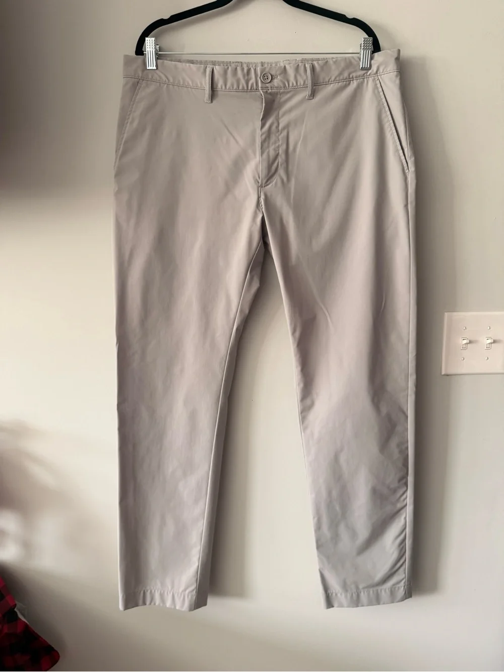 Men's J Crew Light Gray Slim Tech Pants